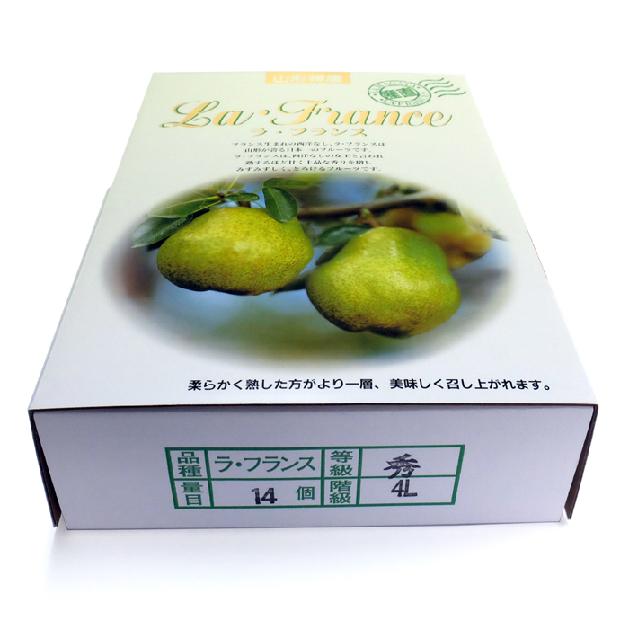 最上屋がお届けする山形県産「ラ・フランス4L（5Kg・14玉入