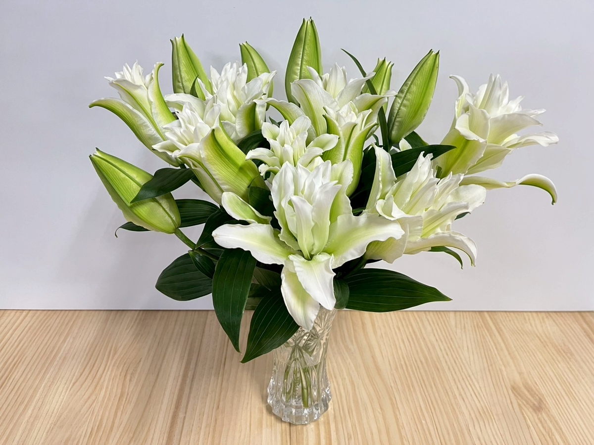 八重ユリ【アイシャ】15輪 | 百合の滝沢 オンライン