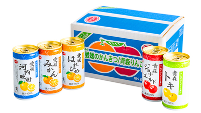 愛媛のかんきつ/青森りんごジュース 味くらべセット(190g缶/12本)
