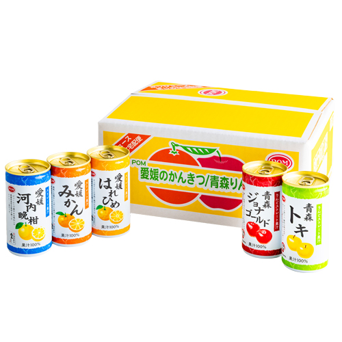 POM愛媛のかんきつ/青森りんごジュース詰め合わせ