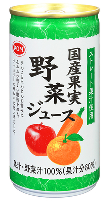 POM国産果実野菜ジュース(190g缶/20本)