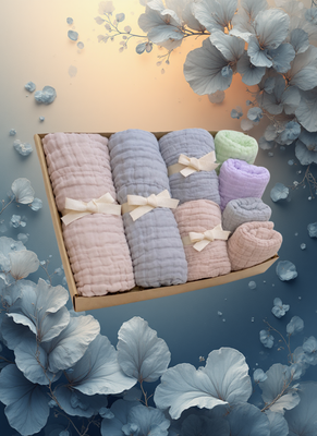 パステルガーゼ タオルギフトセット（おとなワイドバスタオル・フェイスタオル・ハンカチ）