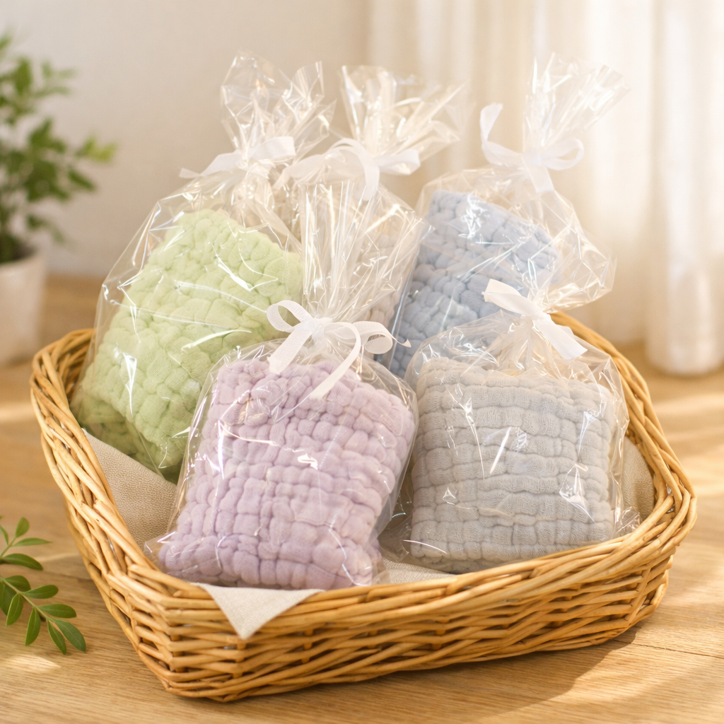 パステルガーゼ しかくいハンカチ（色展開）