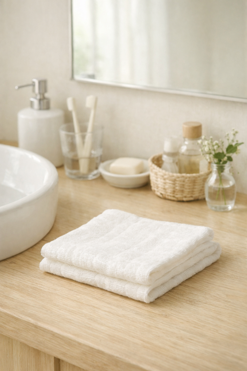 洗面台にもなじむ