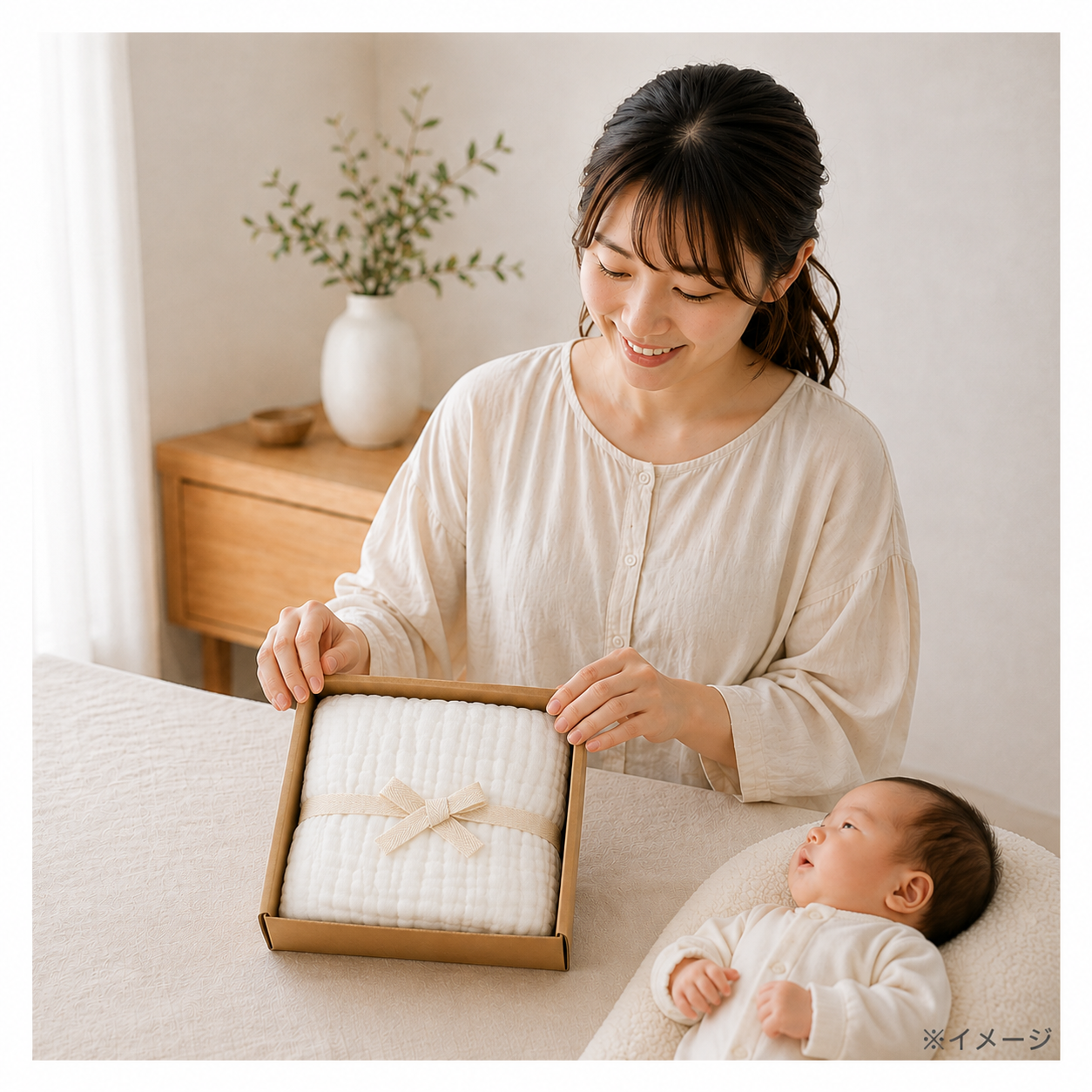 やさしいガーゼ おおきめガーゼケット 箱入りギフト