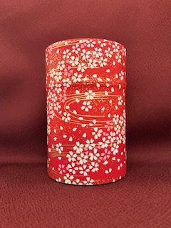 和紙缶100g赤5