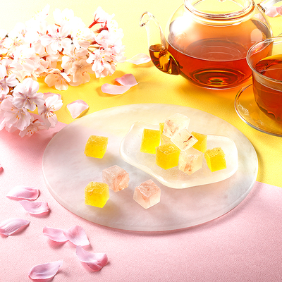 桜と菜の花レモンの琥珀糖