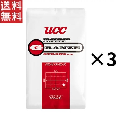 UCC上島珈琲 UCC グランゼストロング(豆)  AP500g&times;3個