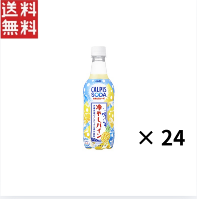 カルピスソーダ 冷やしパイン 450ml 賞味期限2027年1月
