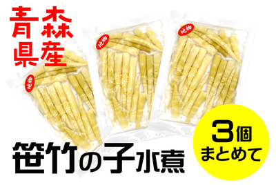 【３個まとめて】笹竹の子水煮[常温・冷蔵]