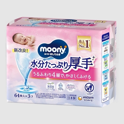 ムーニー　おしりふき　やわらか厚手　水分たっぷり
