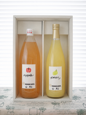 【2025年度産】りんごジュース、ラ・フランスジュース 2本セット