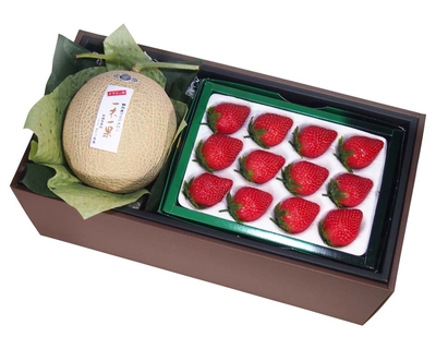 静岡産クラウンメロン・福岡産あまおう苺