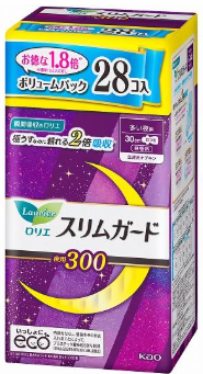 ロリエスリムガード多い夜用３００ボリュームパック２８枚