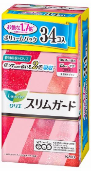 ロリエスリムガード特に多い昼用ボリュームパック３４枚