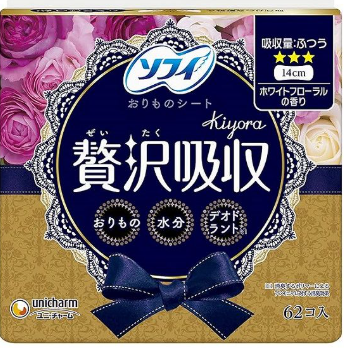 ソフィ　Ｋｉｙｏｒａ　贅沢吸収ホワイトフロ－ラル６２枚