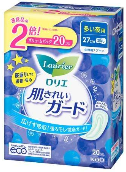 ロリエ　肌きれいガード　夜用　羽なし１０個×２Ｐ