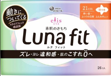 エリス素肌　ルナフィット　多い昼～ふつう　羽つき２６枚