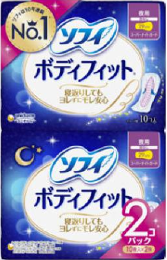 ソフィボディフィットＳナイトガード羽なし　１０枚２個