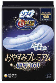 ソフィ　超熟睡おやすみプレミアム　極厚　３６０１２枚