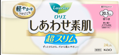 ロリエＦしあわせ超スリムふつうの日用羽つき２４個