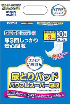 エルモア　いちばん　尿とりパッドパワフルスーパー３０枚