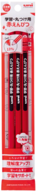 ｕｎｉ学習・丸付け用赤鉛筆３ＰＫＧＭＹＡＫ３Ｐ