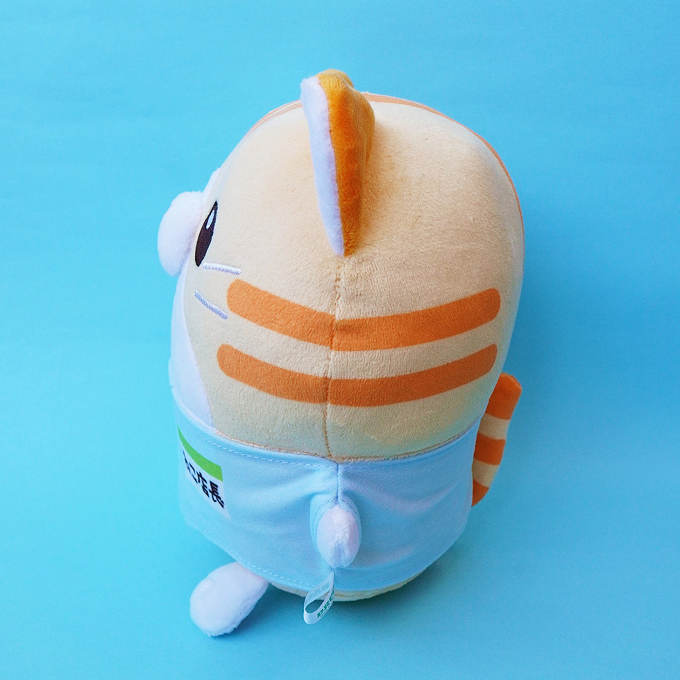 ねこ店長20cmぬいぐるみ左側