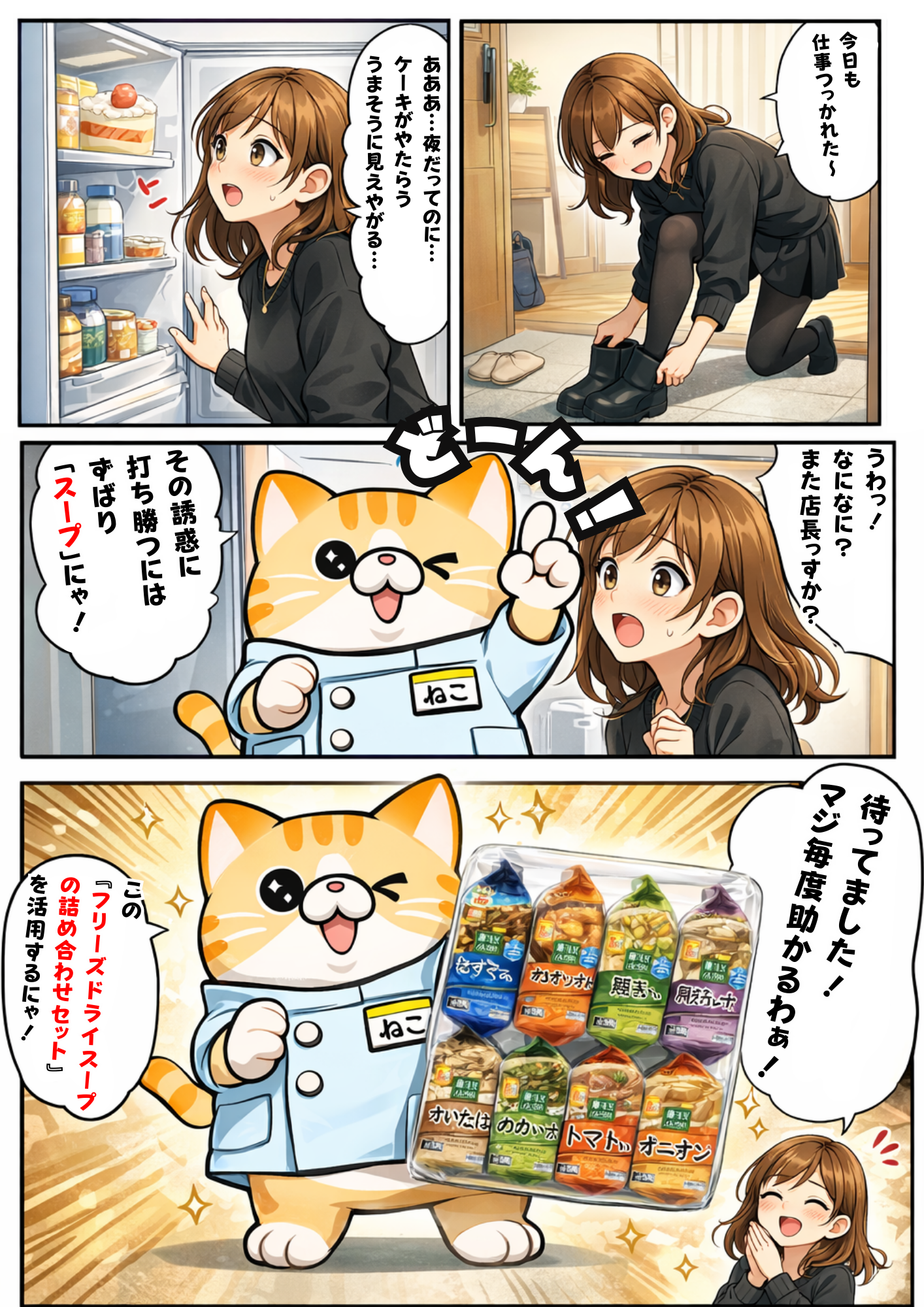 夜、つい何か食べたくなる（漫画1）