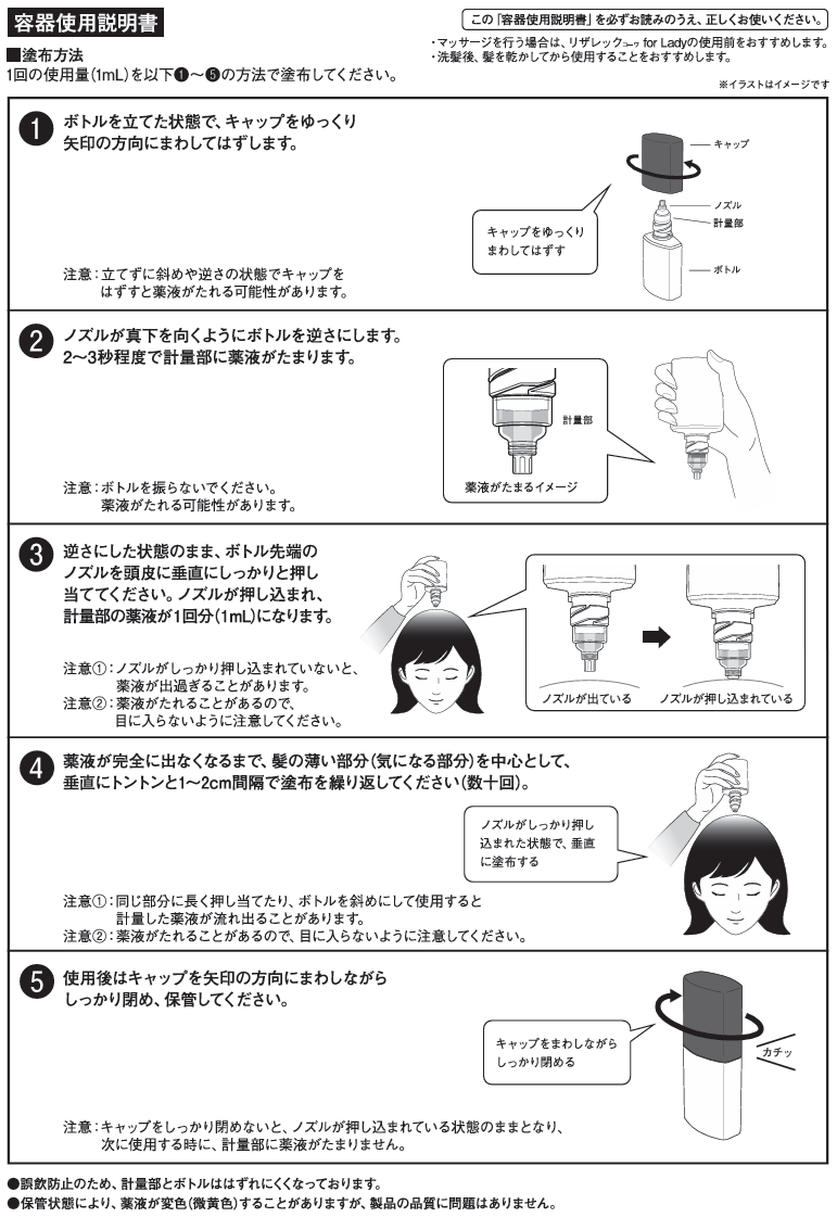 容器使用説明書