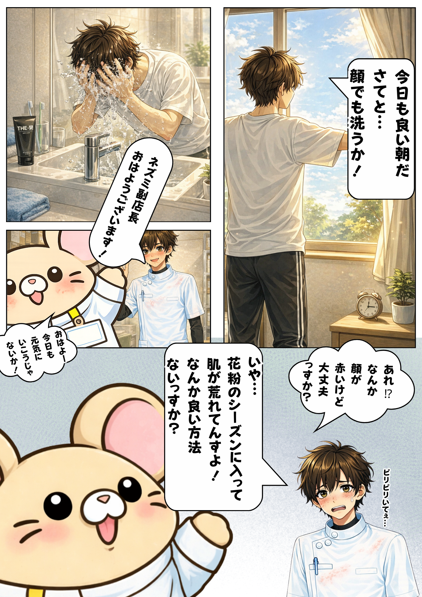 ミュオ 泡の洗顔料 導入漫画 1ページ目