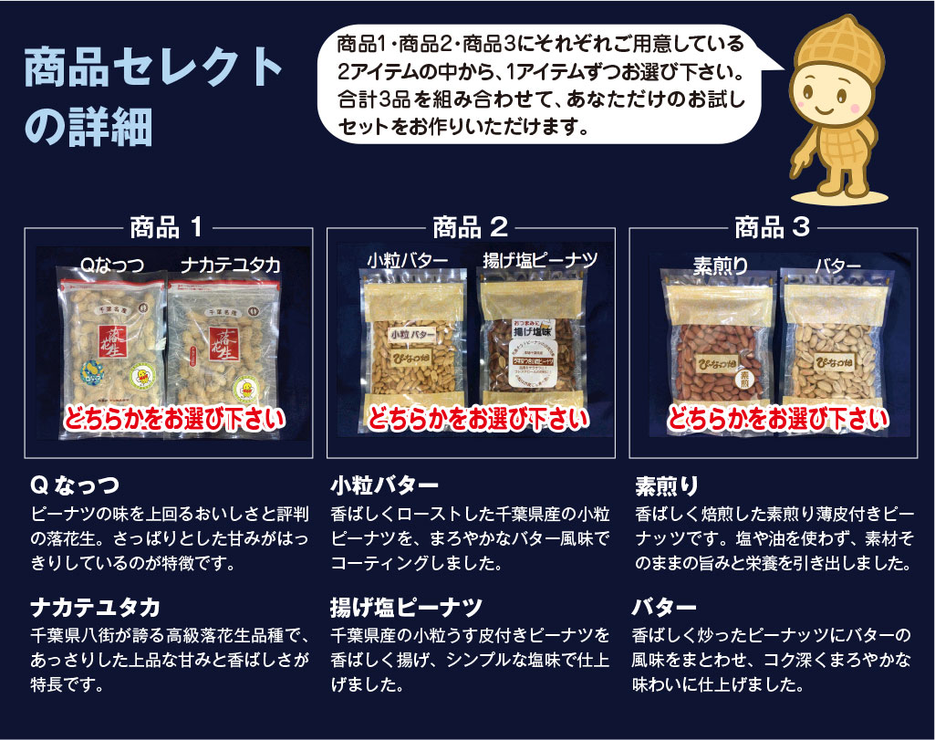 商品セレクトの詳細