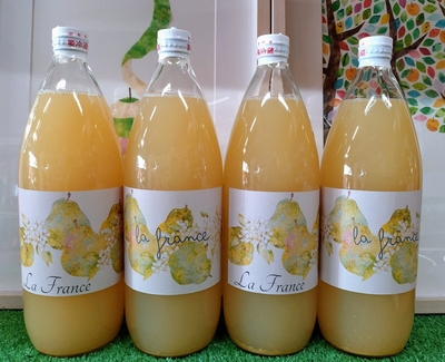 モグちゃん様 ご注文品 ラフランスジュース1000ml×6(表ラベル無) 2箱 ﾃﾞｻﾞｲﾝ100％ｼﾞｭｰｽ[ﾗ・ﾌﾗﾝｽ] 1000ml×3本 | 滝口観光オンライン