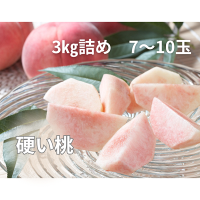 【8月後半からの発送　硬い桃！】3㎏詰め　7～10玉
