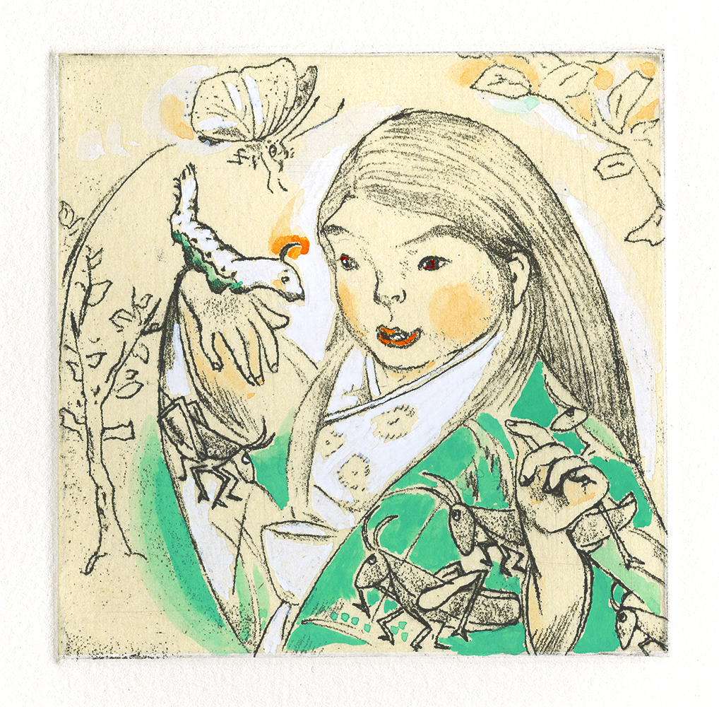 堤中納言物語 虫めづる姫」版画（額付） | ドゥブル イグレック