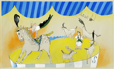 「馬を愛した男」版画（額付）