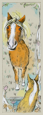 「アポリネール動物詩集　馬」版画（額付）