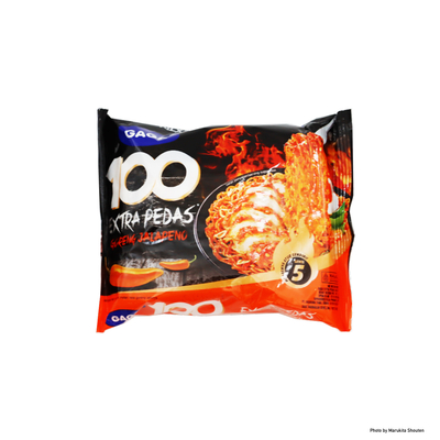 GAGA 100 Mie Goreng Extra Pedas Jalapeno ガガ 激辛ミーゴレン ハラペーニョ味