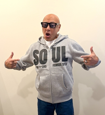  SOUL LOGO  パーカー（Ｗジップアップ)　ヘザーグレー