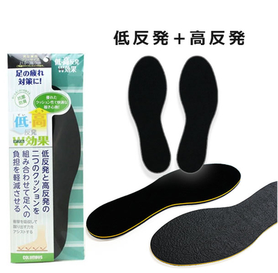 低・高反発W効果インソール  男女兼用フリーサイズ（21.0～28.0cm）負担軽減　中敷き