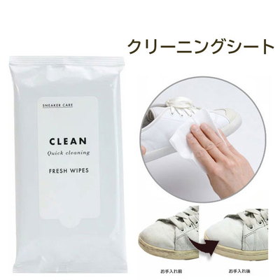 スニーカーケア フレッシュワイプス 10枚入り クリーニングシート 拭く 汚れ落とし 防水 防汚 レザースニーカー 運動会 体育祭 靴クリーナー