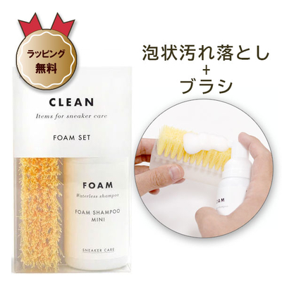スニーカーケア フォームセット ケアセット 泡状クリーナー ブラシ ラッピング無料 水のいらない クリーナー プレゼント ギフト