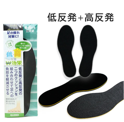 低・高反発W効果インソール  男女兼用フリーサイズ（21.0～28.0cm）負担軽減　中敷き