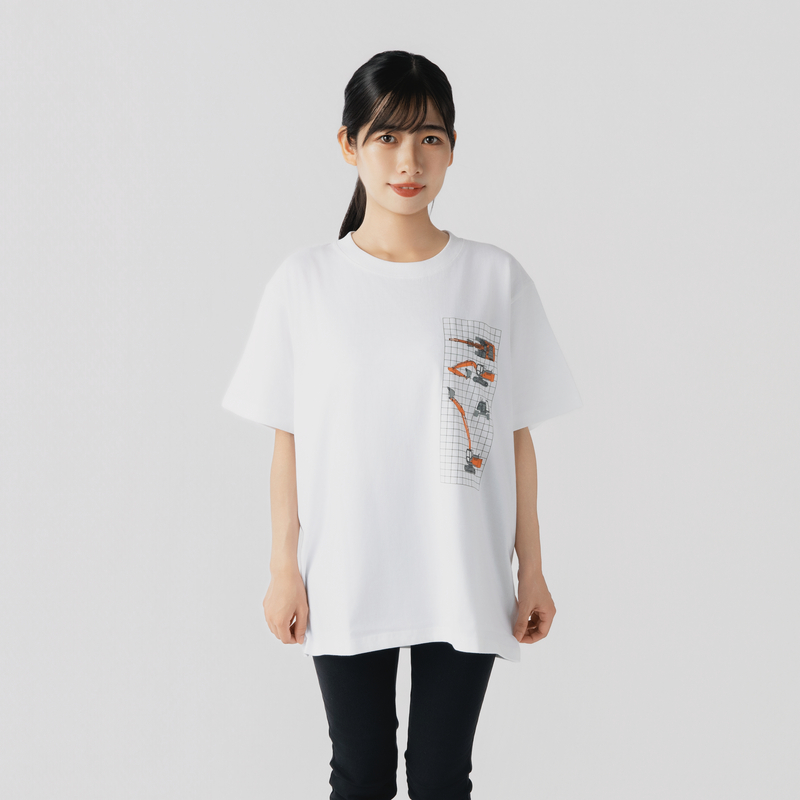 Tシャツ_ZX200-7ダイアグラム（ホワイト）の画像