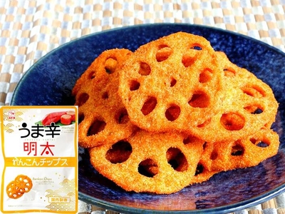 うま辛明太れんこんチップス