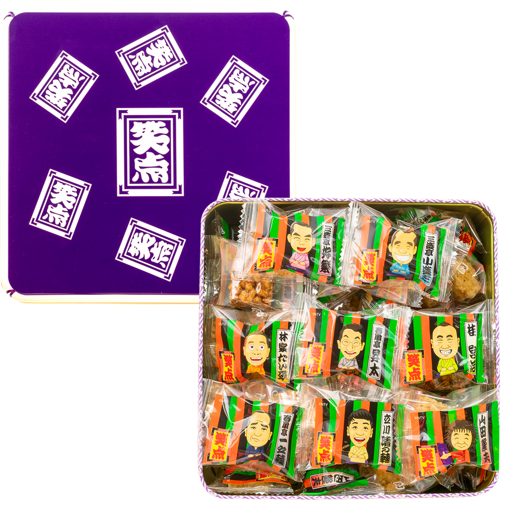 笑点雷おこし缶 | 常盤堂eショップ