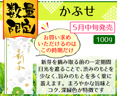 新茶　かぶせ100g