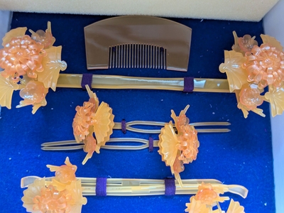 中古花嫁用鼈甲かんざし（Wedding bekkou Kanzashi) 小ぶり