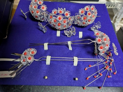 中古花嫁舞踊つまみかんざし(japanese danching Kanzashi set USED)