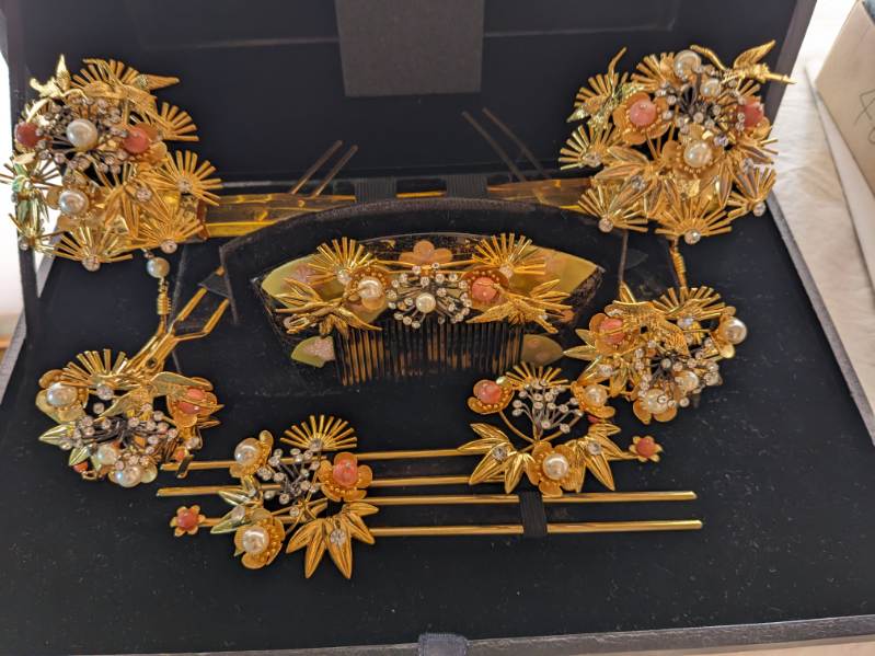 お色直し用かんざしセット（Wedding Kanzashi Set) | おかつらや